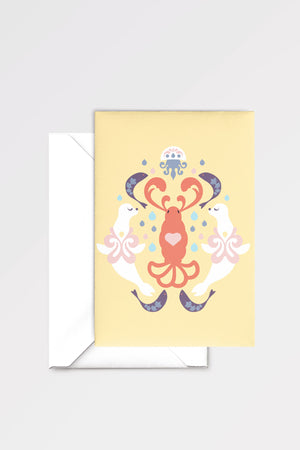 The Lobster Quadrille: limited edition greeting card designed by Chiara Aliotta