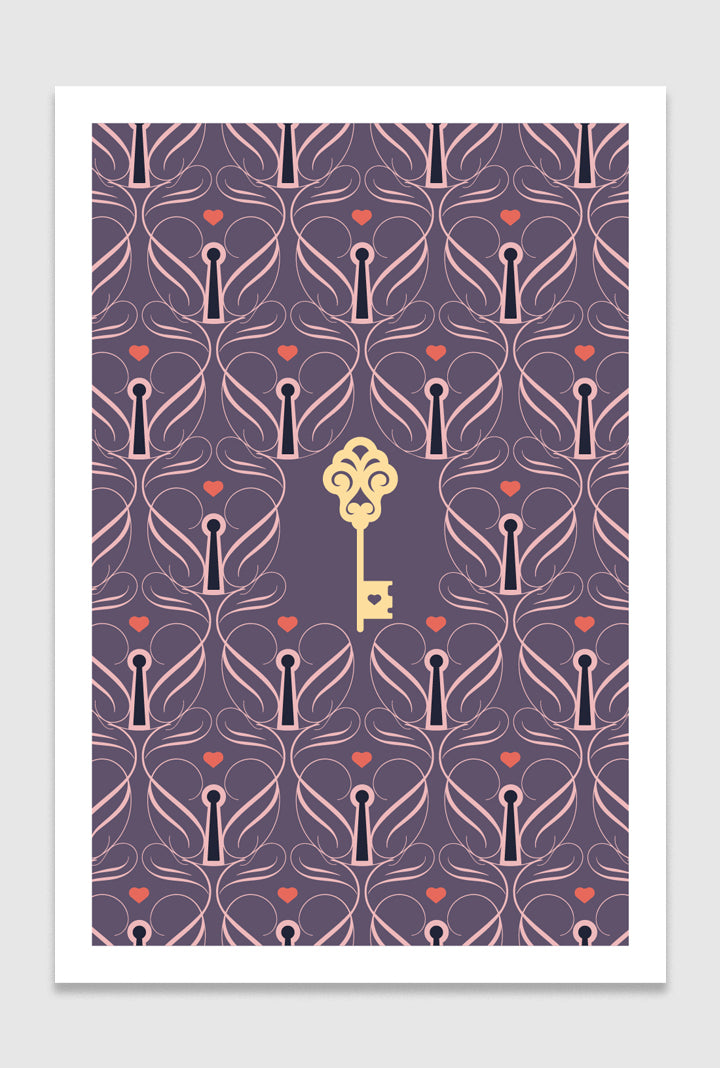 A Tiny Golden Key: limited edition print designed by Chiara Aliotta